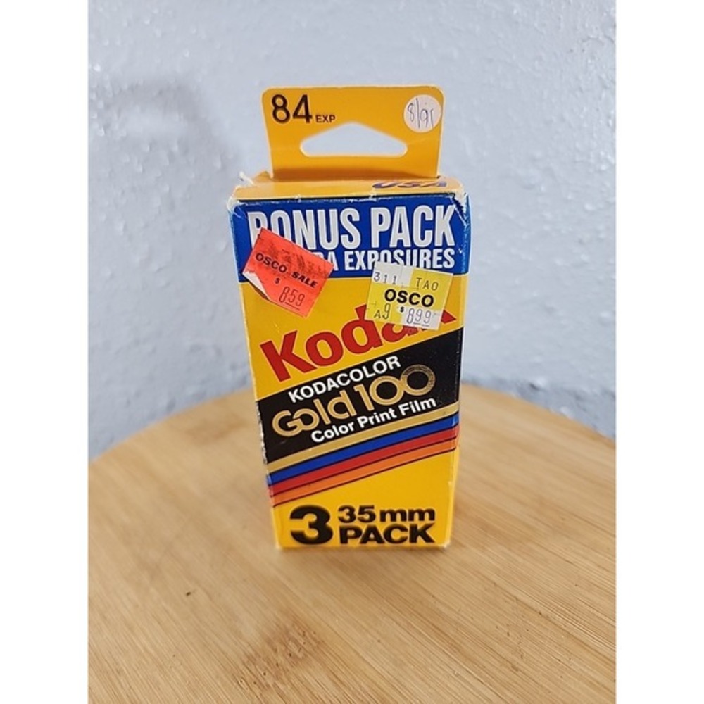 3-Roll Pack KODAK Gold 100 Speed 2- 24 exp 1 36- exp 35mm Color Film VTG 08/1991